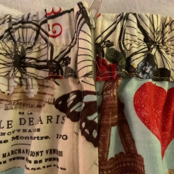 ModCloth Retrolicious Paris Print Skirt Size XL - Picture 9 of 9